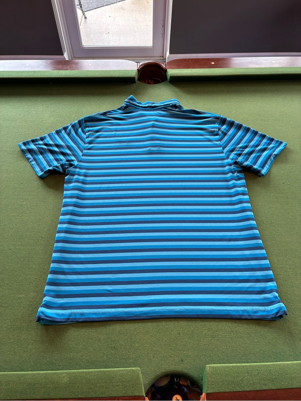 Under Armour Shirt Size XL Heatgear Loose Fit Golf Polo Blue Stripe Summer cool - Picture 4 of 4
